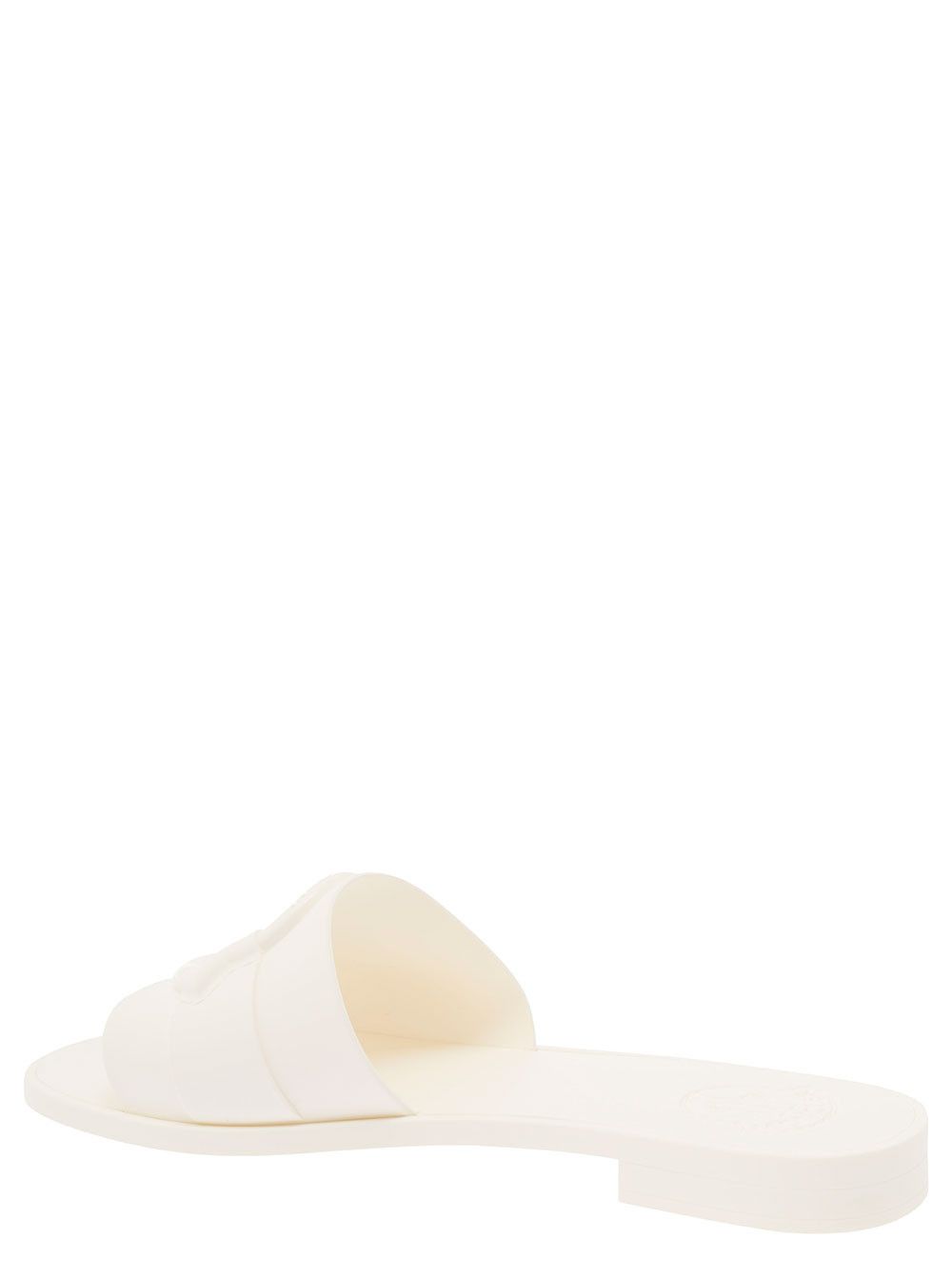 Moncler 'Mon' White Slide with Heel in Rubber Woman Size US 5 / IT 35 - 3 Thumbnail