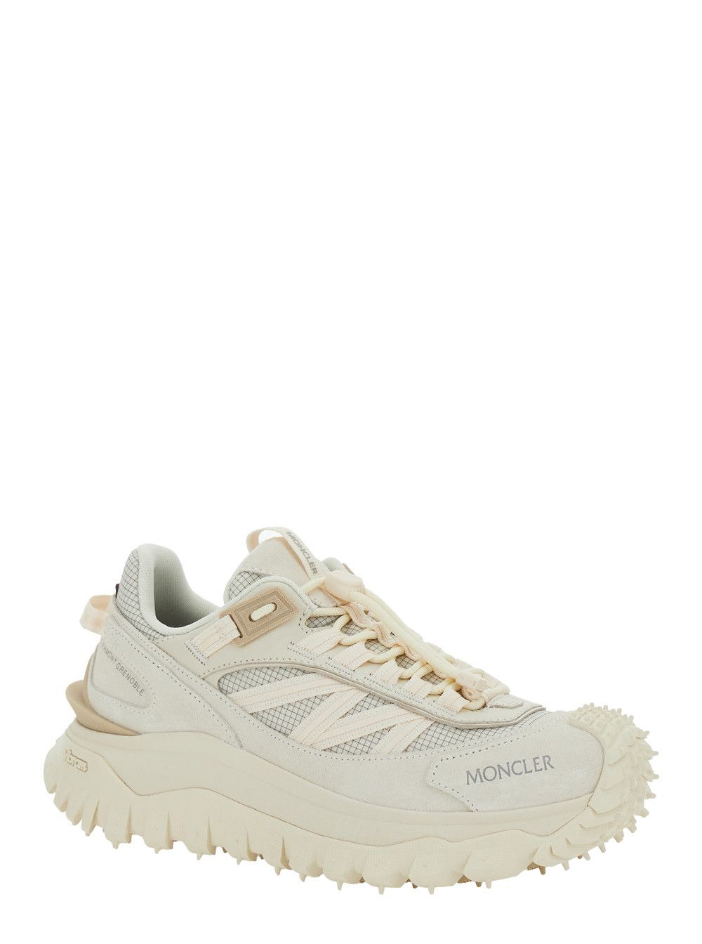 Moncler 'Trailgrip' White Sneakers with Logo Lettering on the Side and Logo Patch on the Tongue in Leather Woman Size US 5 / IT 35 - 2 Thumbnail