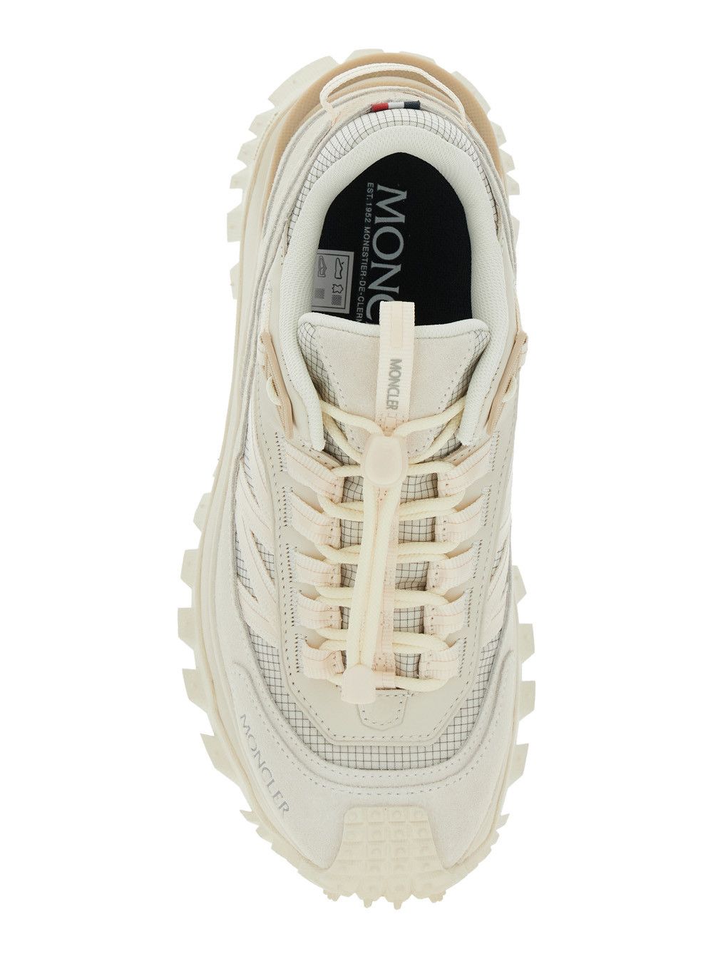Moncler 'Trailgrip' White Sneakers with Logo Lettering on the Side and Logo Patch on the Tongue in Leather Woman Size US 5 / IT 35 - 4 Thumbnail