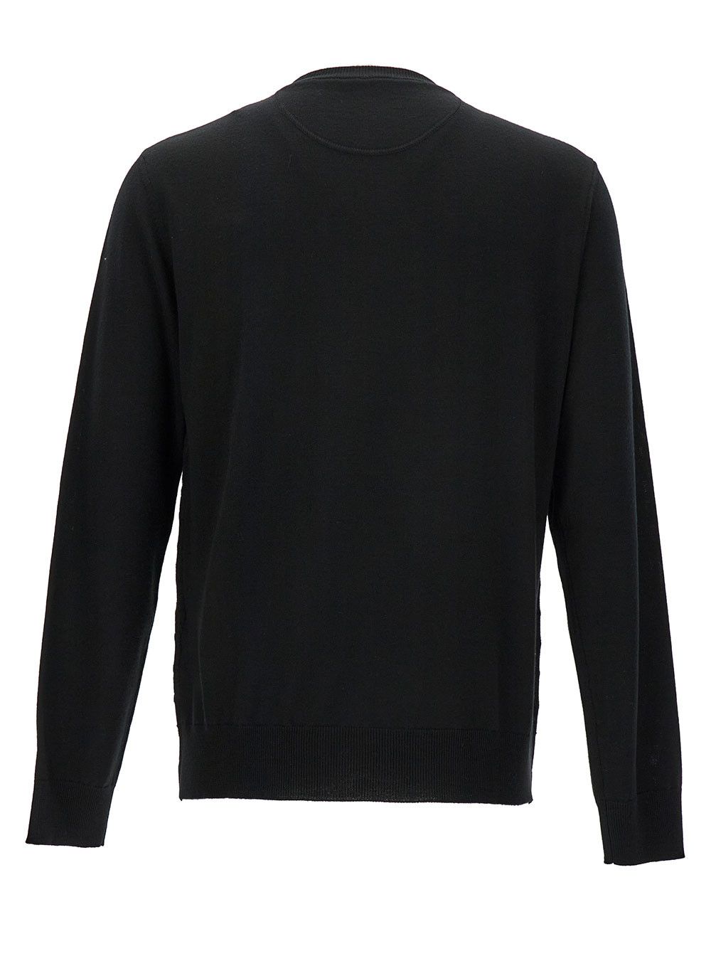 Valentino Black Crewneck Sweater with Tonal VLogo Print in Wool Blend Man Size US L / EU 52-54 / 3 - 2 Thumbnail