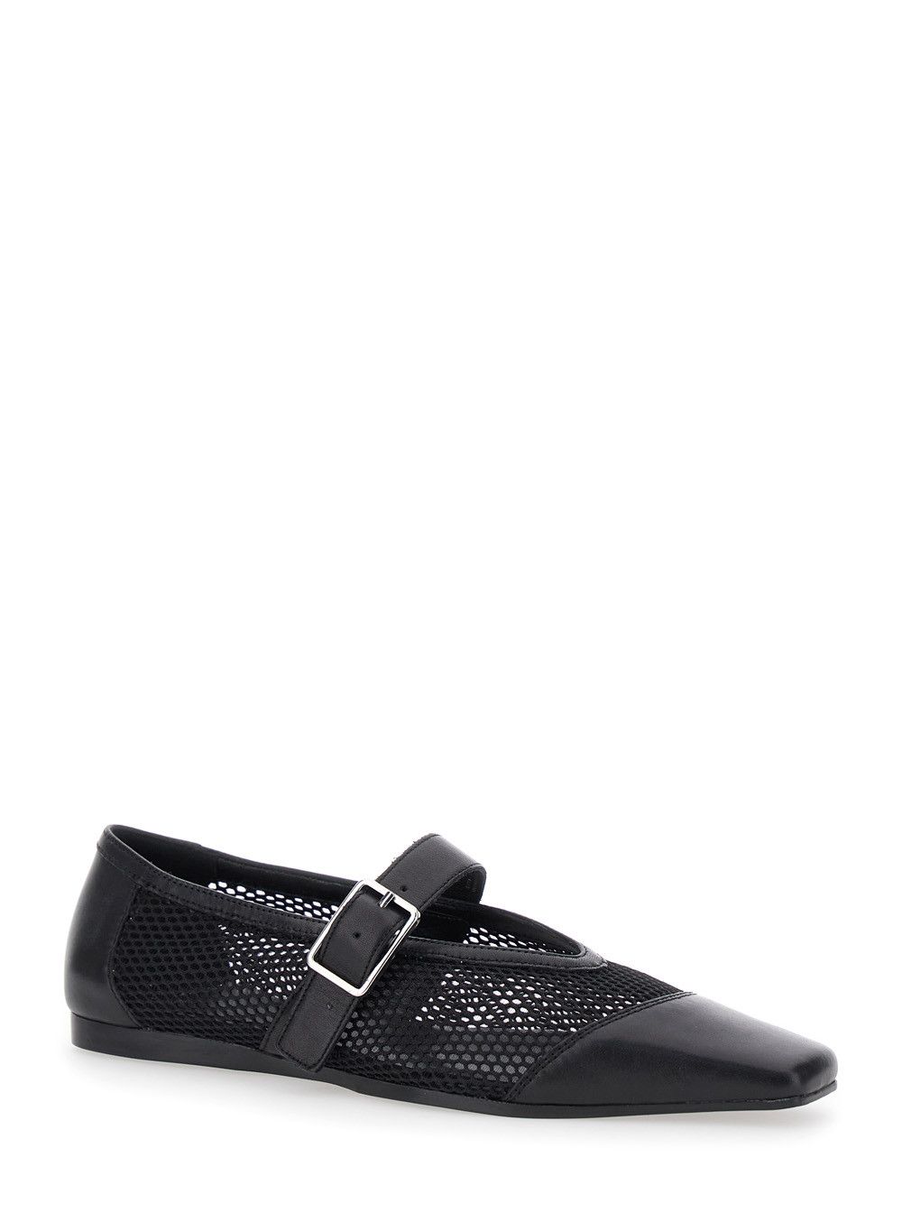 Vagabond 'Wioletta' Black Ballerinas with Adjustable Strap and Perforated Design in Leather Woman Size US 7 / IT 37 - 2 Thumbnail