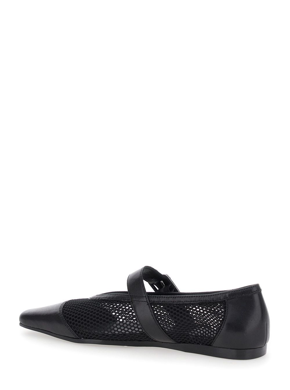 Vagabond 'Wioletta' Black Ballerinas with Adjustable Strap and Perforated Design in Leather Woman Size US 7 / IT 37 - 3 Thumbnail