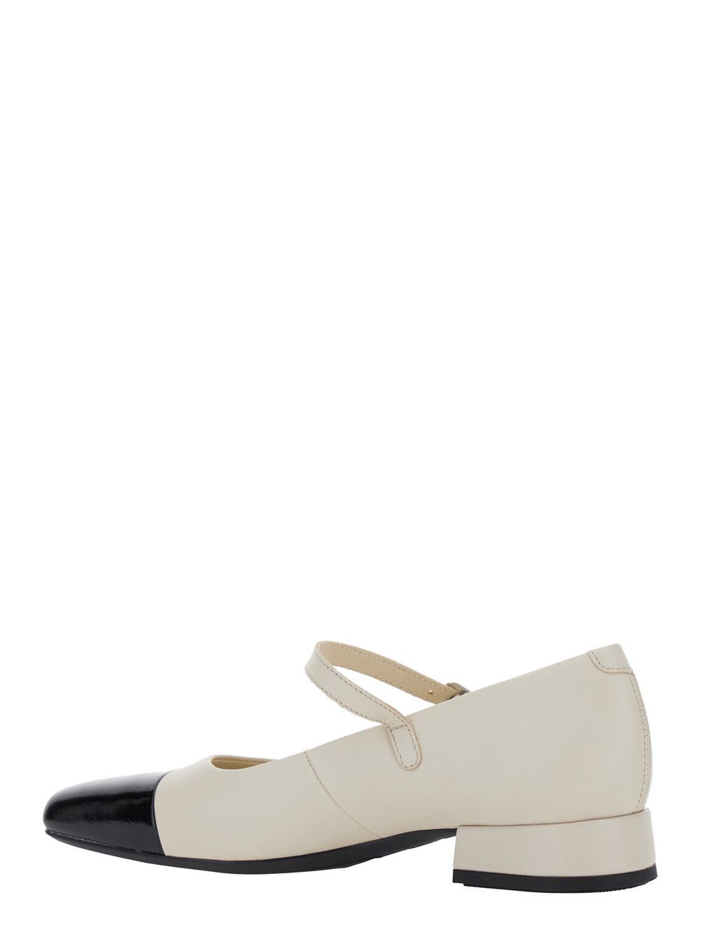 Vagabond 'Debby' White and Black Slingback Pump with Adjustable Strap in Leather Woman Size US 8 / IT 38 - 3 Thumbnail