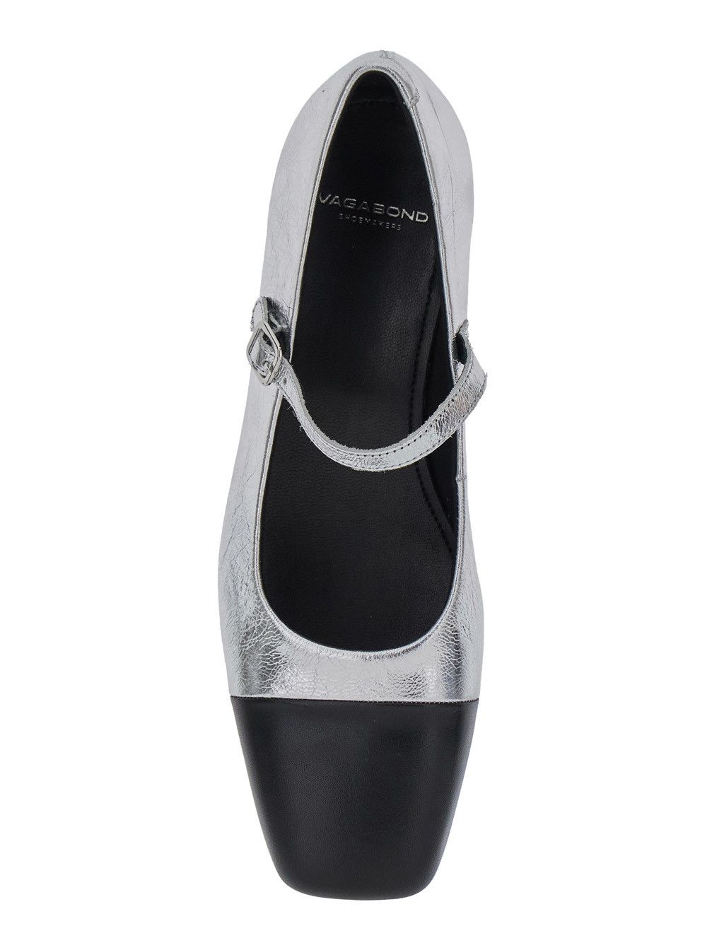 Vagabond 'Debby' Silver Colored Slingback Pump with Adjustable Strap in Leather Woman Size US 7 / IT 37 - 4 Thumbnail