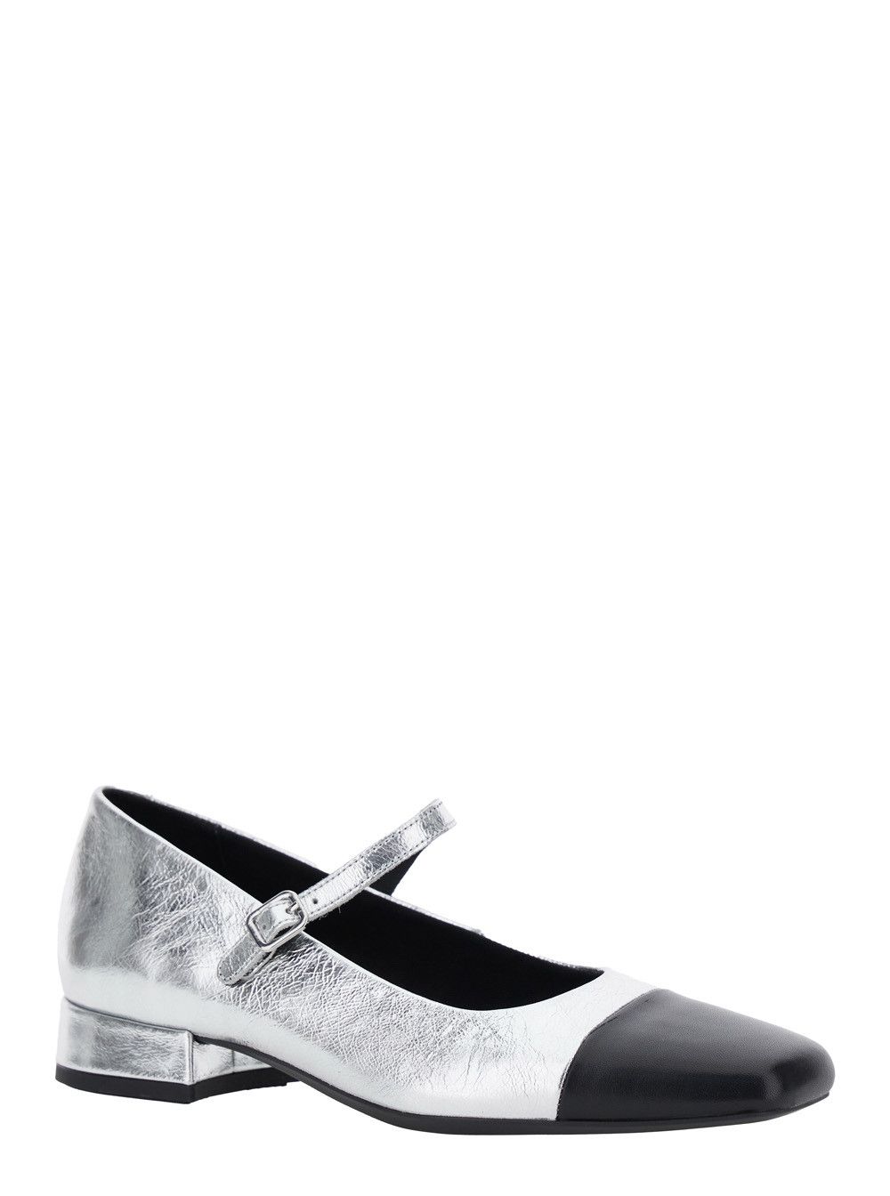 Vagabond 'Debby' Silver Colored Slingback Pump with Adjustable Strap in Leather Woman Size US 8 / IT 38 - 2 Thumbnail