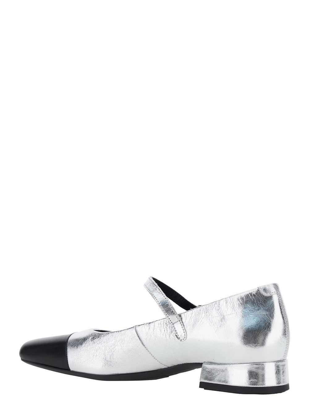 Vagabond 'Debby' Silver Colored Slingback Pump with Adjustable Strap in Leather Woman Size US 10 / IT 40 - 3 Thumbnail