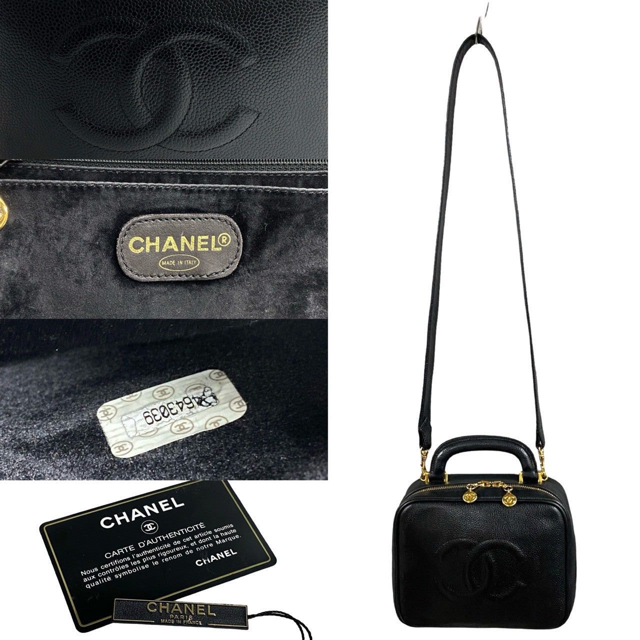 Chanel Chanel Black Leather Size ONE SIZE - 3 Thumbnail