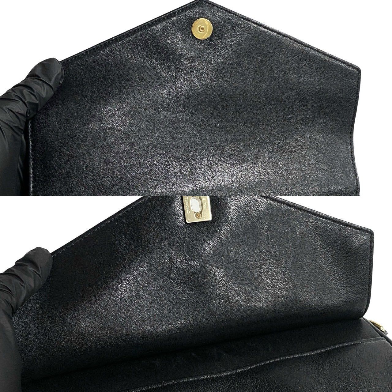 Chanel Chanel Shoulder Bag Black Leather Size ONE SIZE - 8 Thumbnail