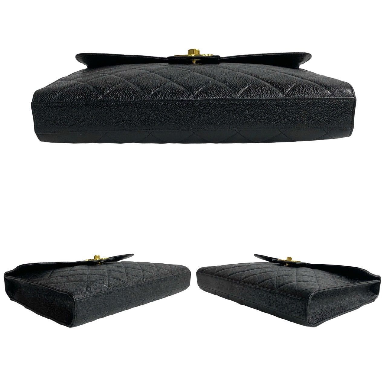 Chanel Chanel Handbag Black Leather Size ONE SIZE - 6 Thumbnail