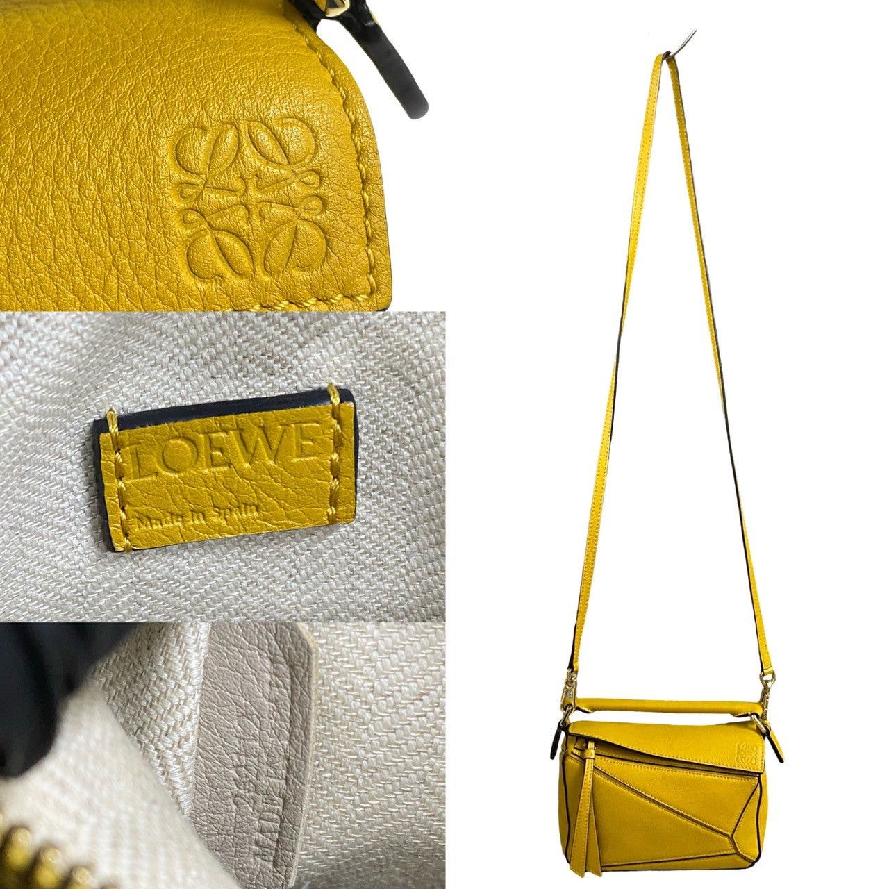 Loewe Loewe Shoulder Bag Yellow Leather Size ONE SIZE - 3 Thumbnail