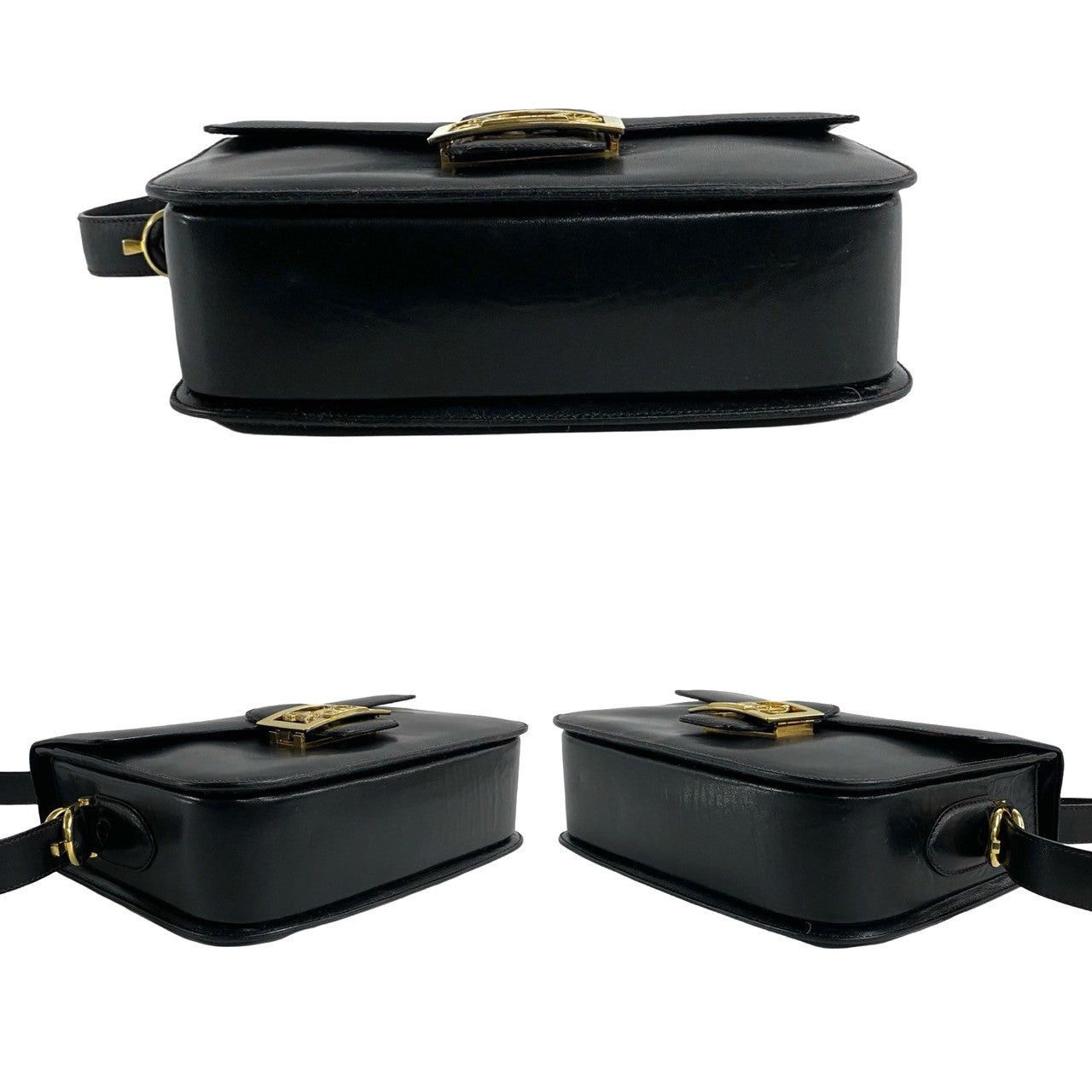 Celine Celine Shoulder Bag Black Leather Size ONE SIZE - 6 Thumbnail