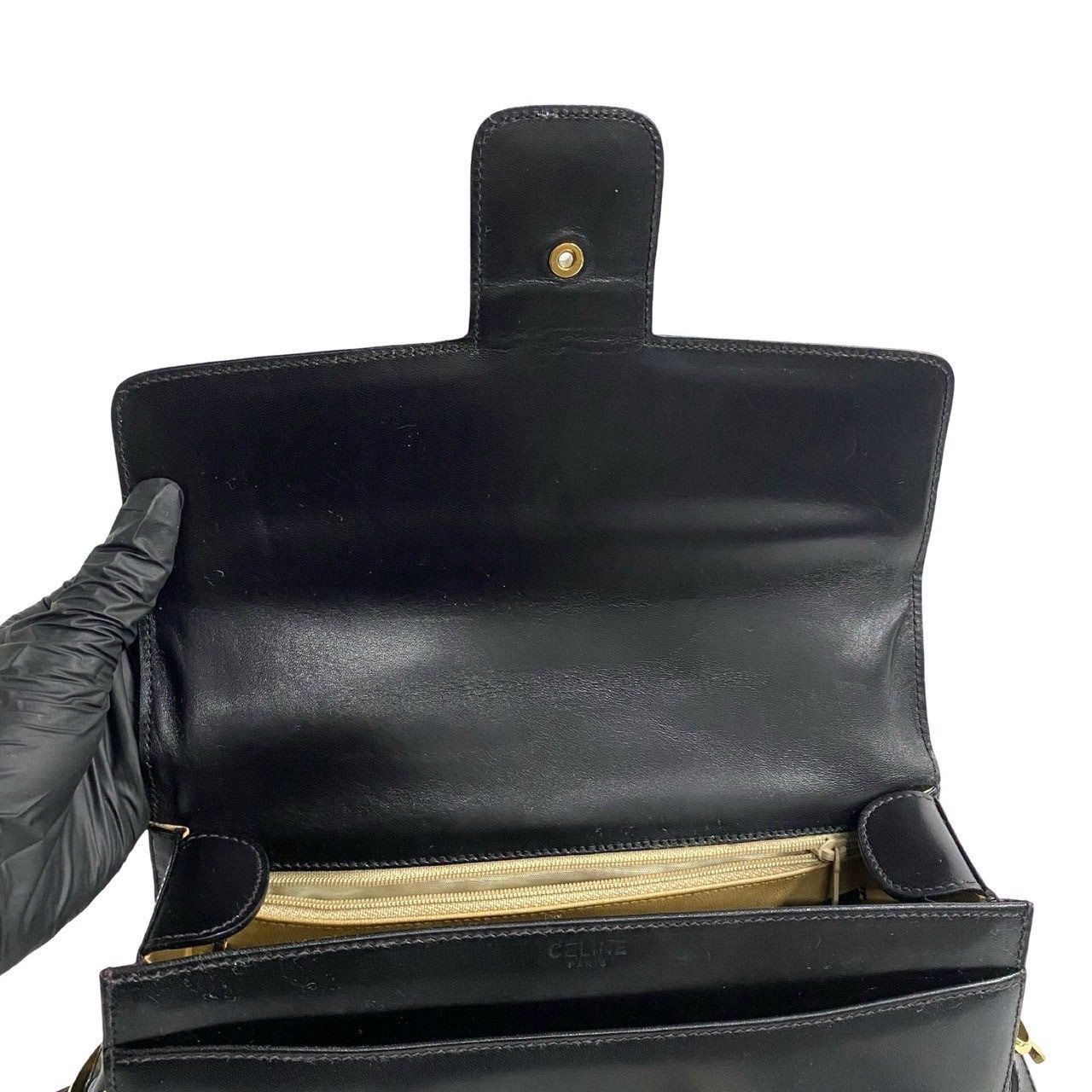 Celine Celine Shoulder Bag Black Leather Size ONE SIZE - 8 Thumbnail
