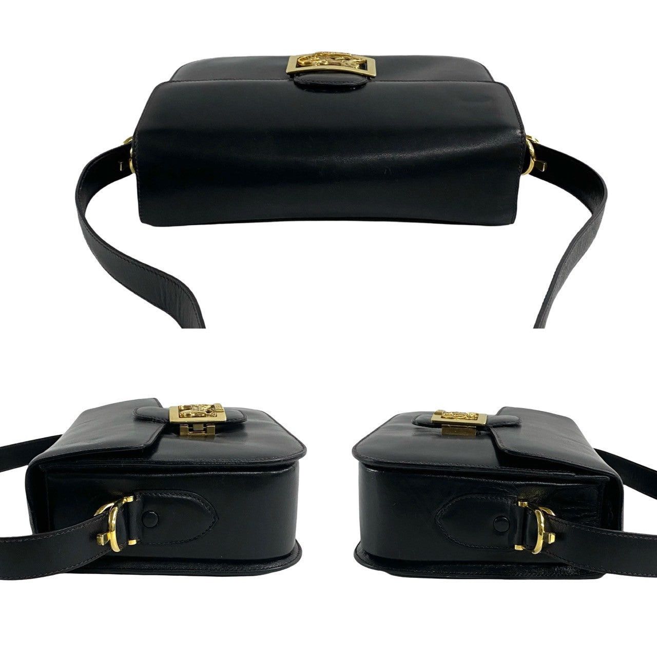 Celine Celine Shoulder Bag Black Leather Size ONE SIZE - 5 Thumbnail