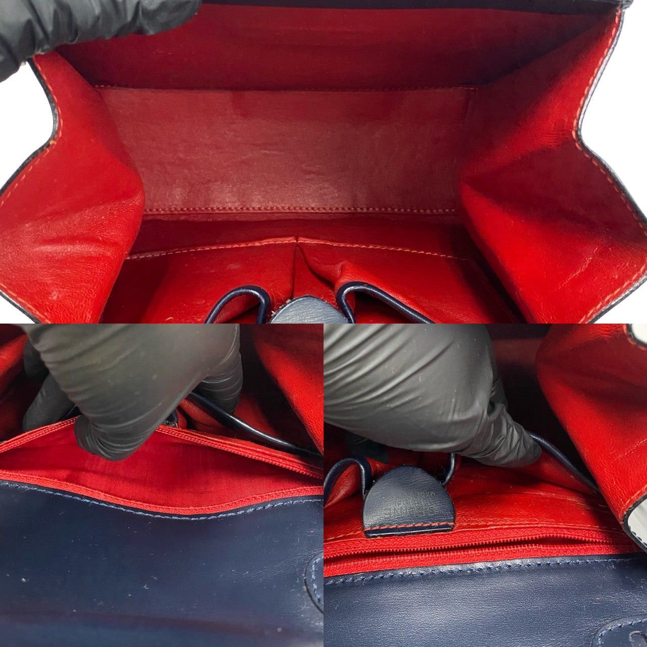 Celine Celine Shoulder Bag Blue Leather Size ONE SIZE - 9 Thumbnail