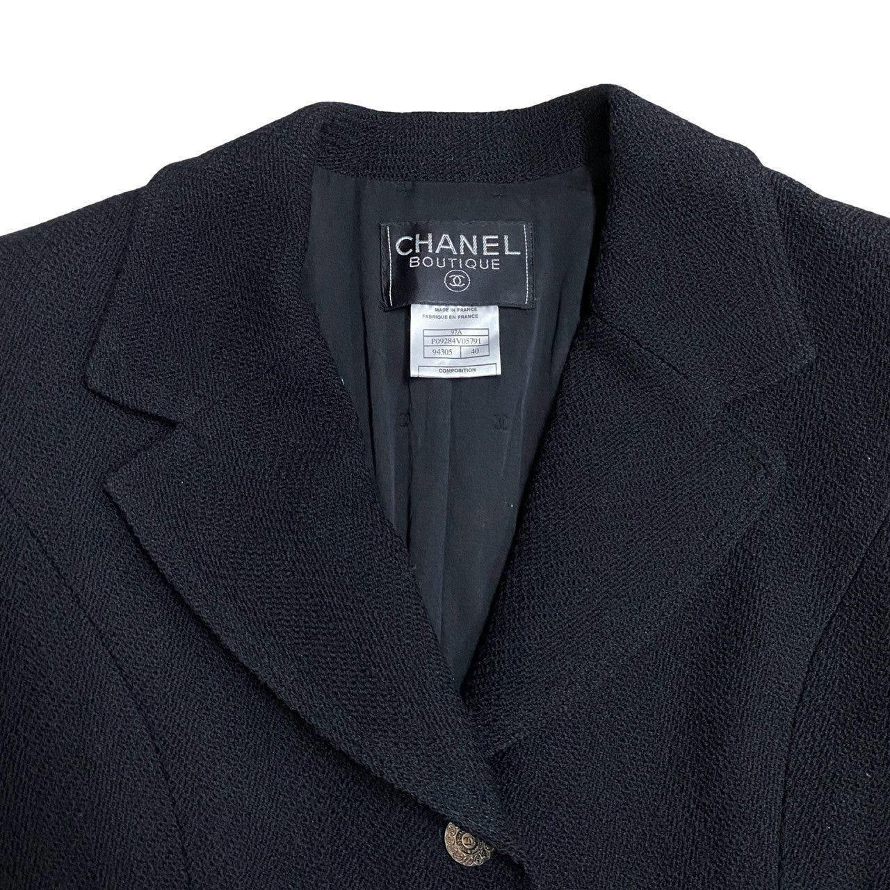 Chanel Chanel Black Wool Size ONE SIZE - 7 Thumbnail