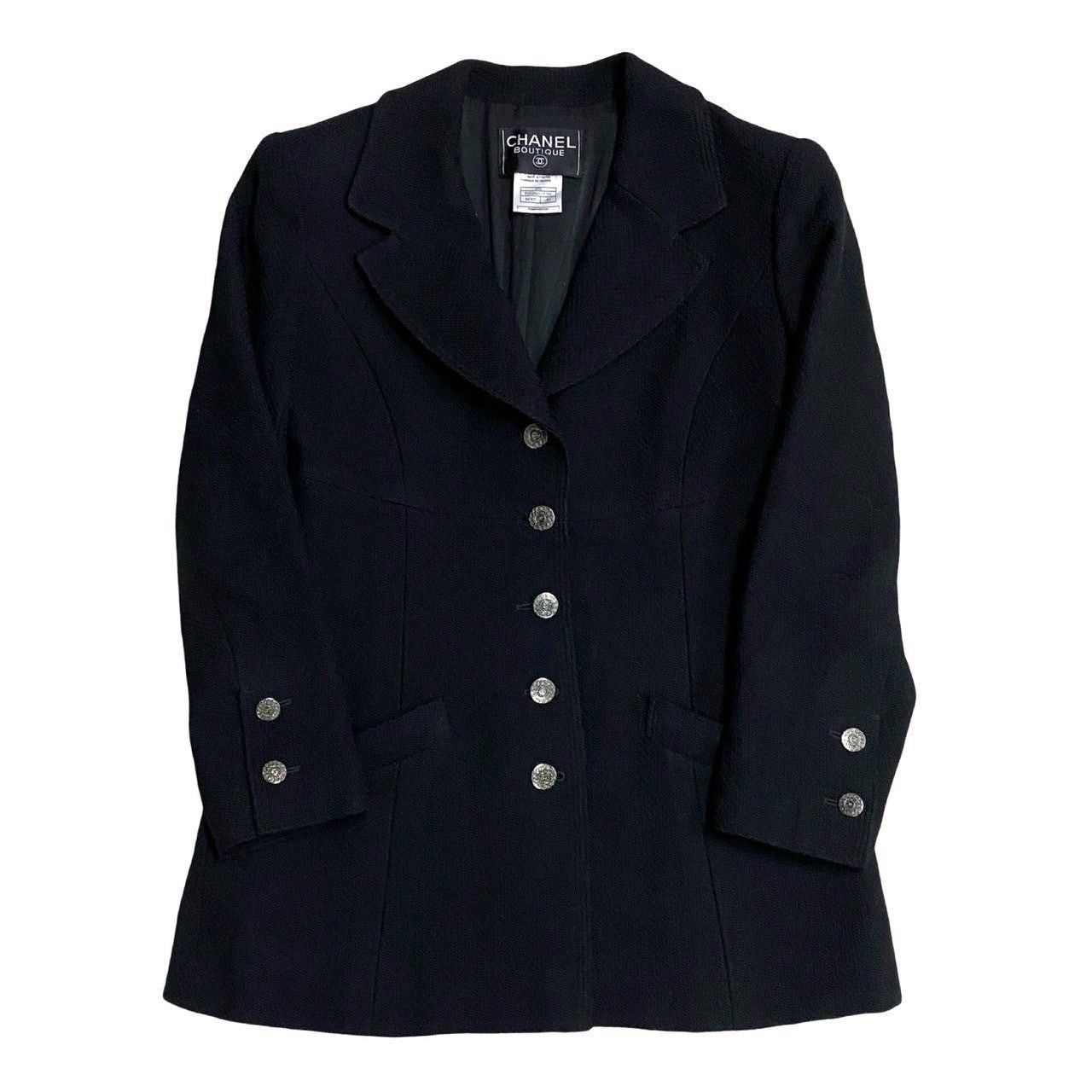 Chanel Chanel Black Wool Size ONE SIZE - 4 Thumbnail