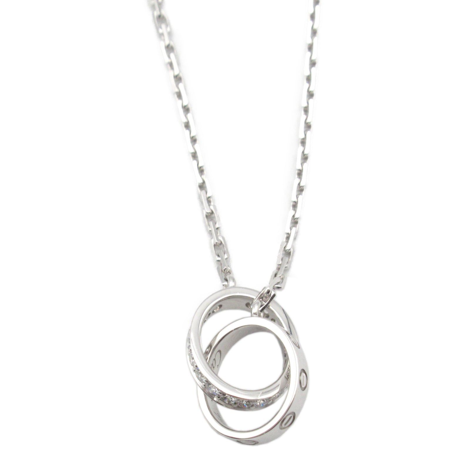 Cartier Cartier Baby Love Necklace K18Wg (White Gold) Diamond Clear Size ONE SIZE - 2 Thumbnail