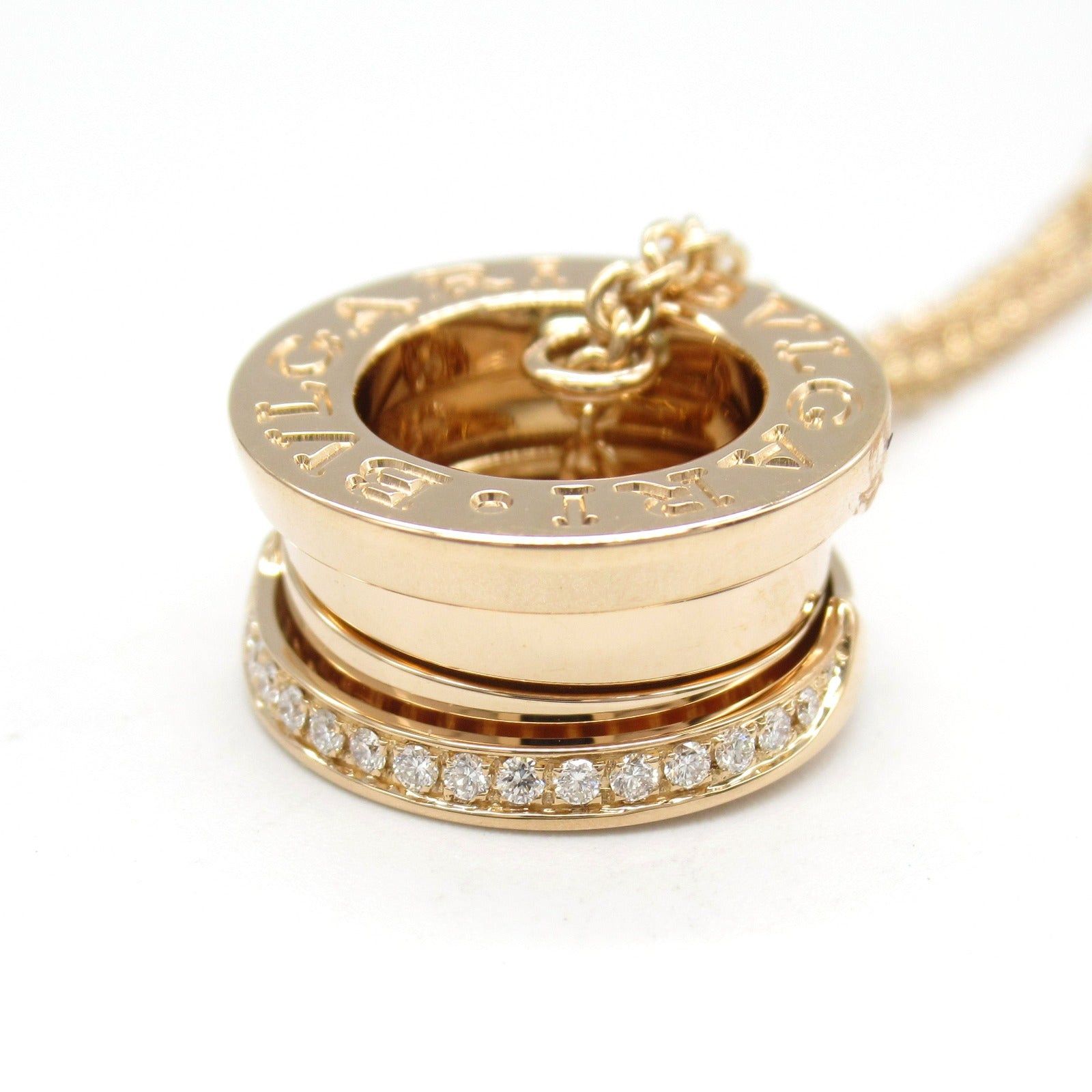 Bvlgari Bvlgari B Zero One Necklace Diamond K18Pg (Pink Gold) Clear Gold Size ONE SIZE - 6 Thumbnail
