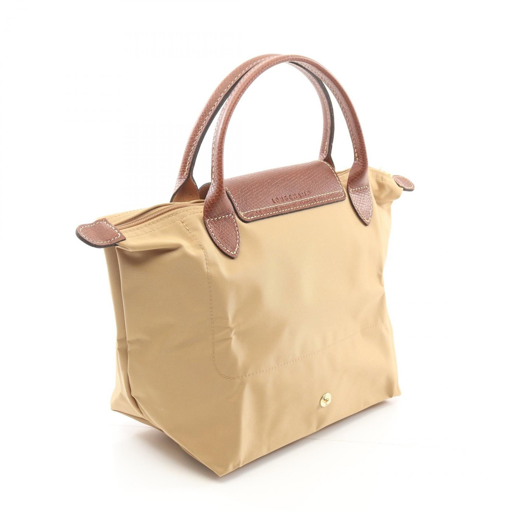 Longchamp Longchamp Le Preage Original S Top Handle Bag Handbag Canvas Leather Beige Brown Size ONE SIZE - 2 Thumbnail