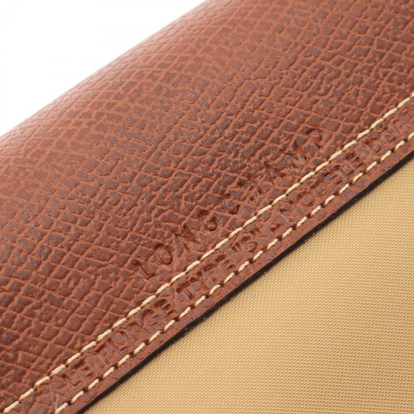 Longchamp Longchamp Le Preage Original S Top Handle Bag Handbag Canvas Leather Beige Brown Size ONE SIZE - 4 Thumbnail