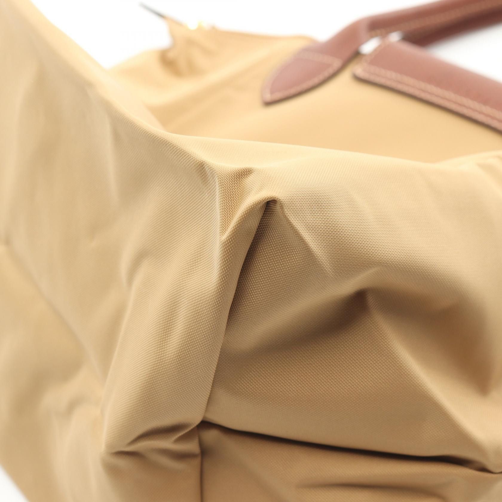 Longchamp Longchamp Le Pliage Original M Preage Handbag Tote Bag Canvas Leather Beige Brown Size ONE SIZE - 5 Thumbnail