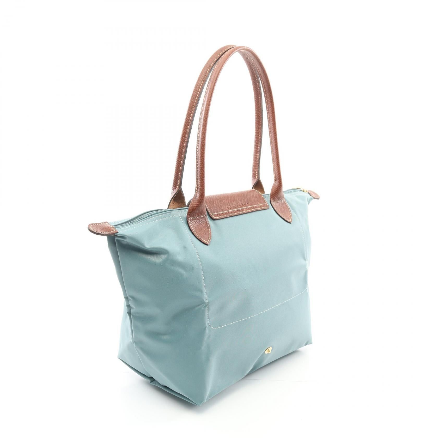 Longchamp Longchamp Le Pliage Original M Preage Handbag Tote Bag Canvas Leather Green Brown Size ONE SIZE - 2 Thumbnail