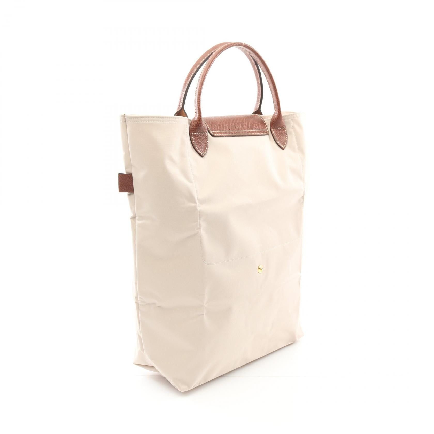Longchamp Longchamp Le Preage Original M Shopping Bag Handbag Tote Fabric Leather Beige Brown Size ONE SIZE - 2 Thumbnail