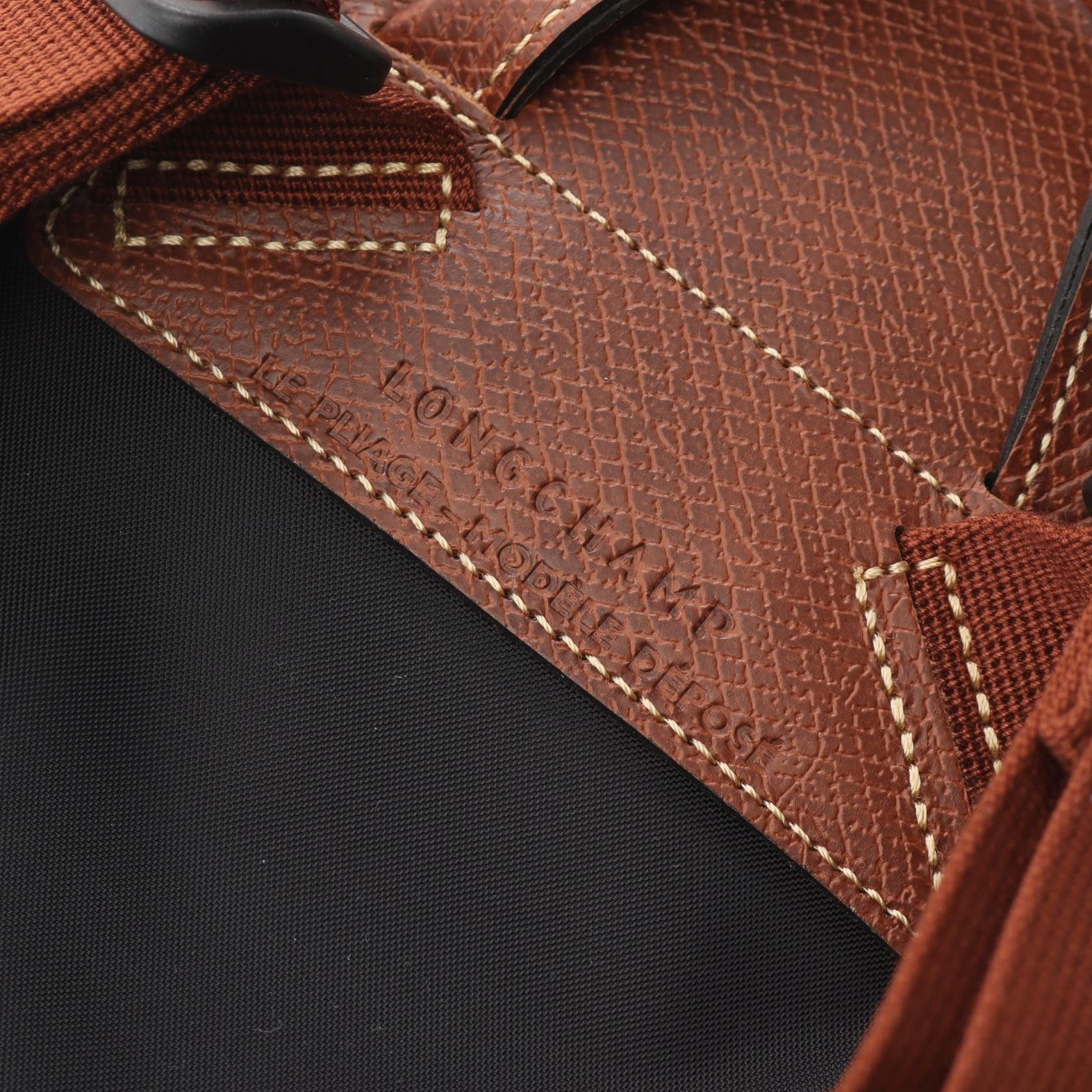 Longchamp Longchamp Le Preage Original M Backpack Rucksack Fabric Leather Black Brown Size ONE SIZE - 4 Thumbnail