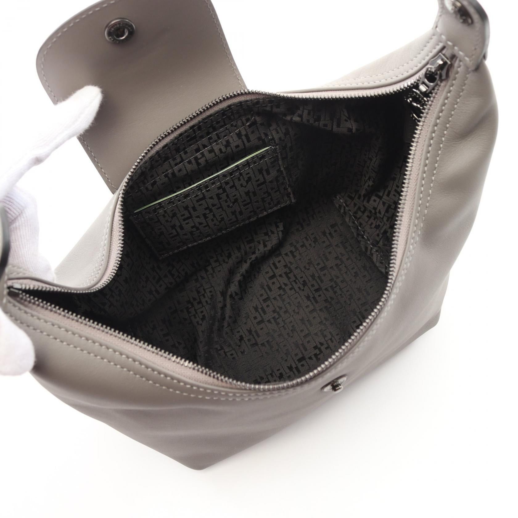 Longchamp Longchamp Le Preage Extra Xs Top Handle Bag Handbag Leather Gray Size ONE SIZE - 3 Thumbnail