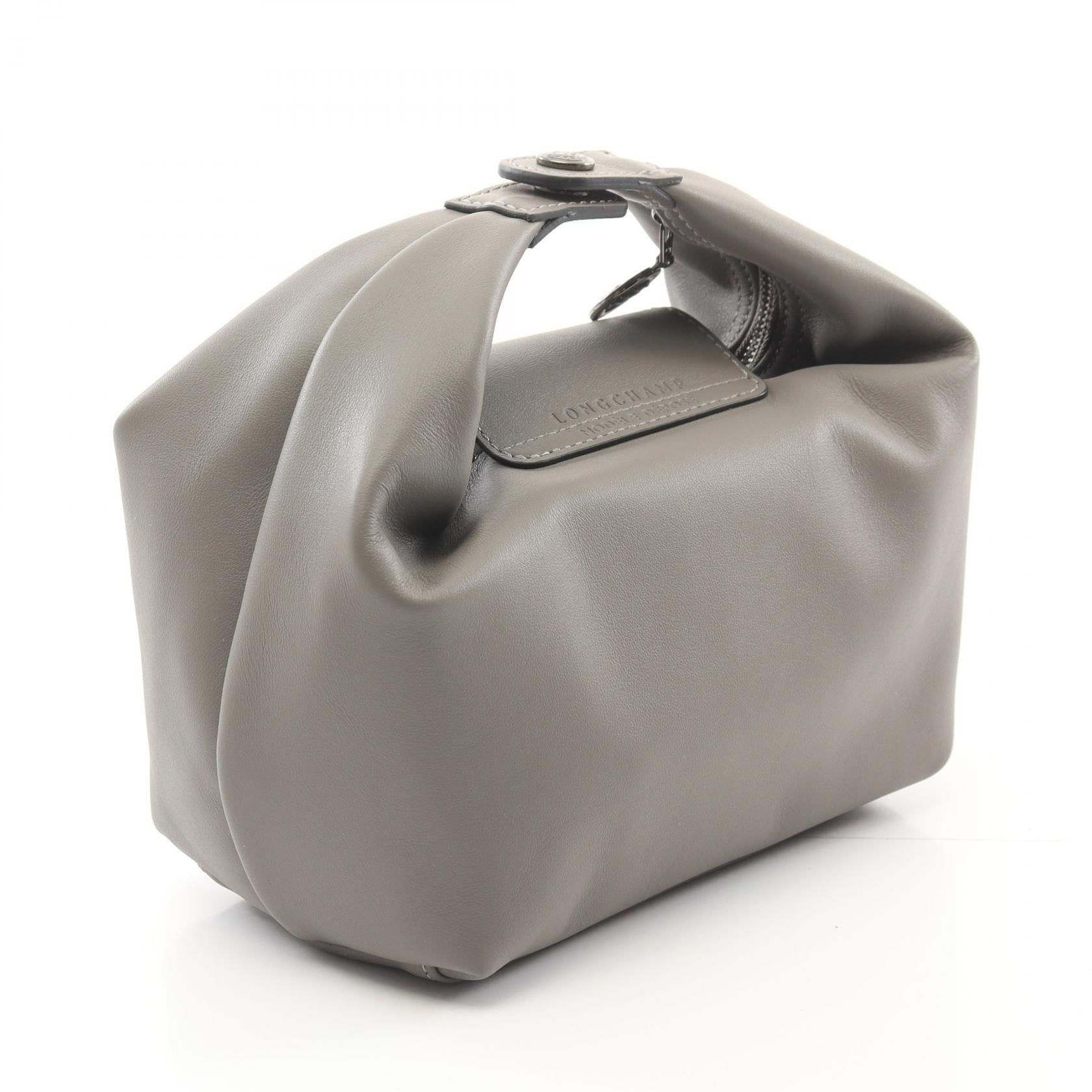 Longchamp Longchamp Le Preage Extra Xs Top Handle Bag Handbag Leather Gray Size ONE SIZE - 2 Thumbnail