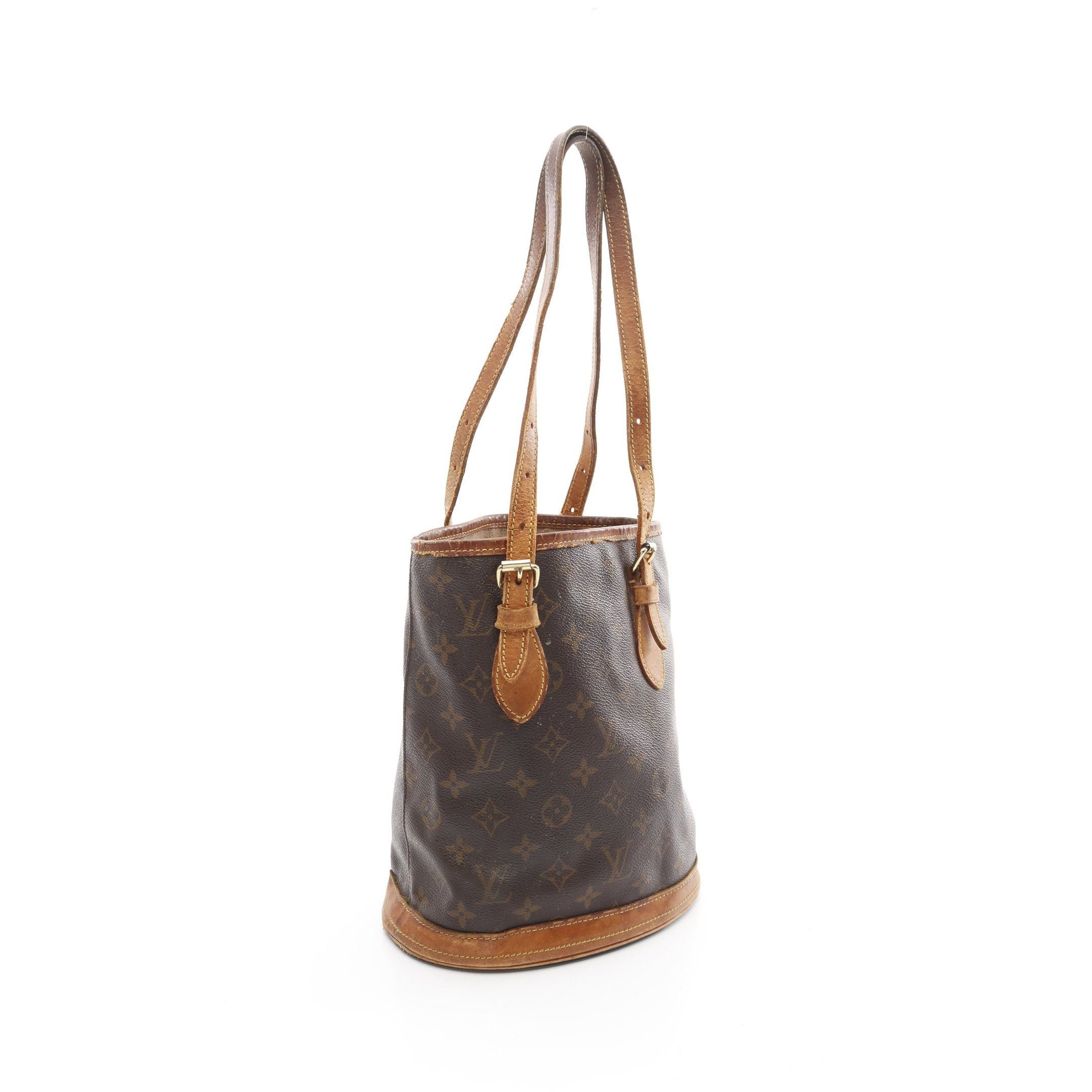 Louis Vuitton Louis Vuitton Bucket Pm Monogram Handbag Leather Brown Size ONE SIZE - 2 Thumbnail