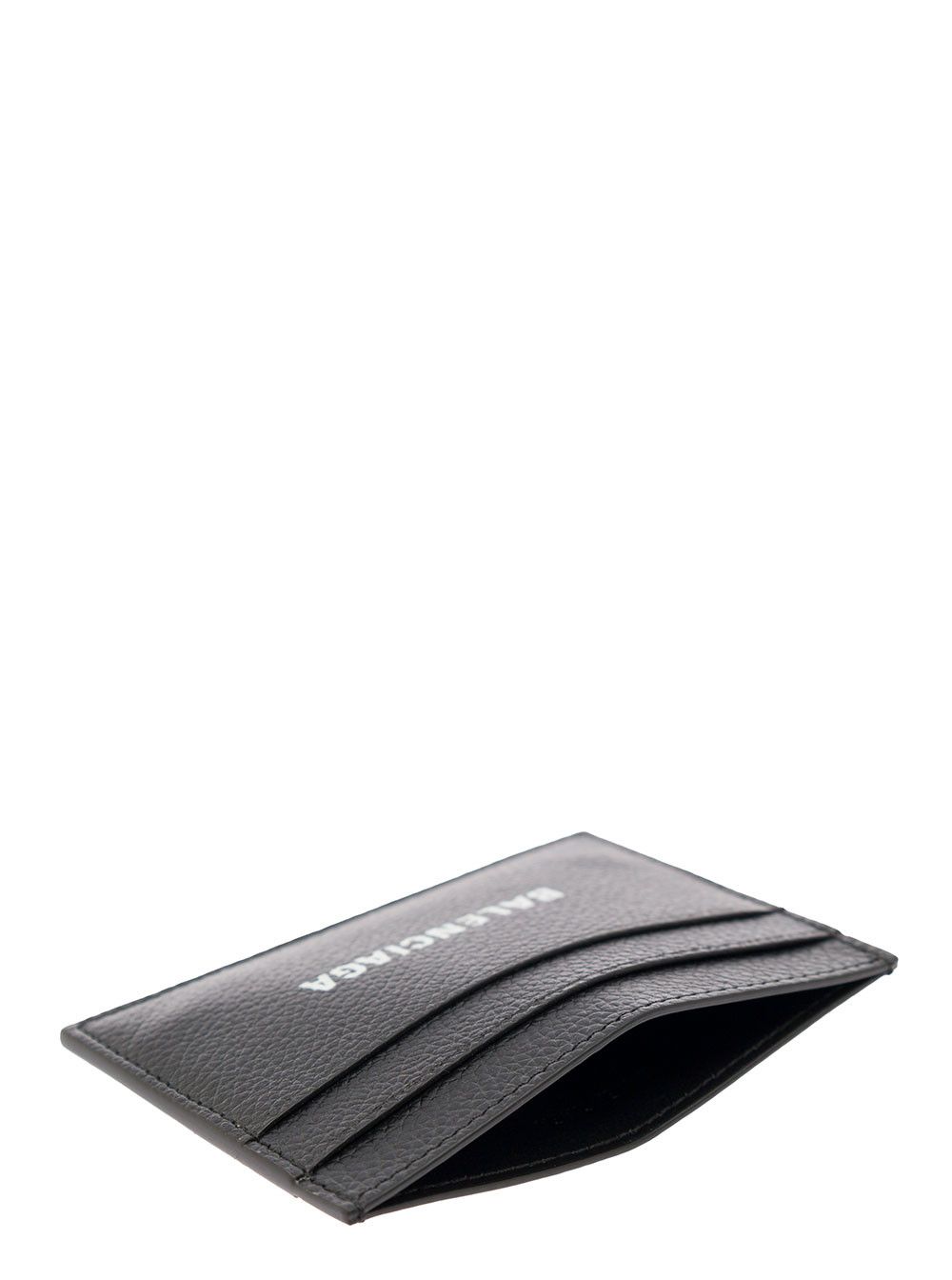 Balenciaga Black Card holder with contrasting logo lettering in Leather for Men Size ONE SIZE - 3 Thumbnail