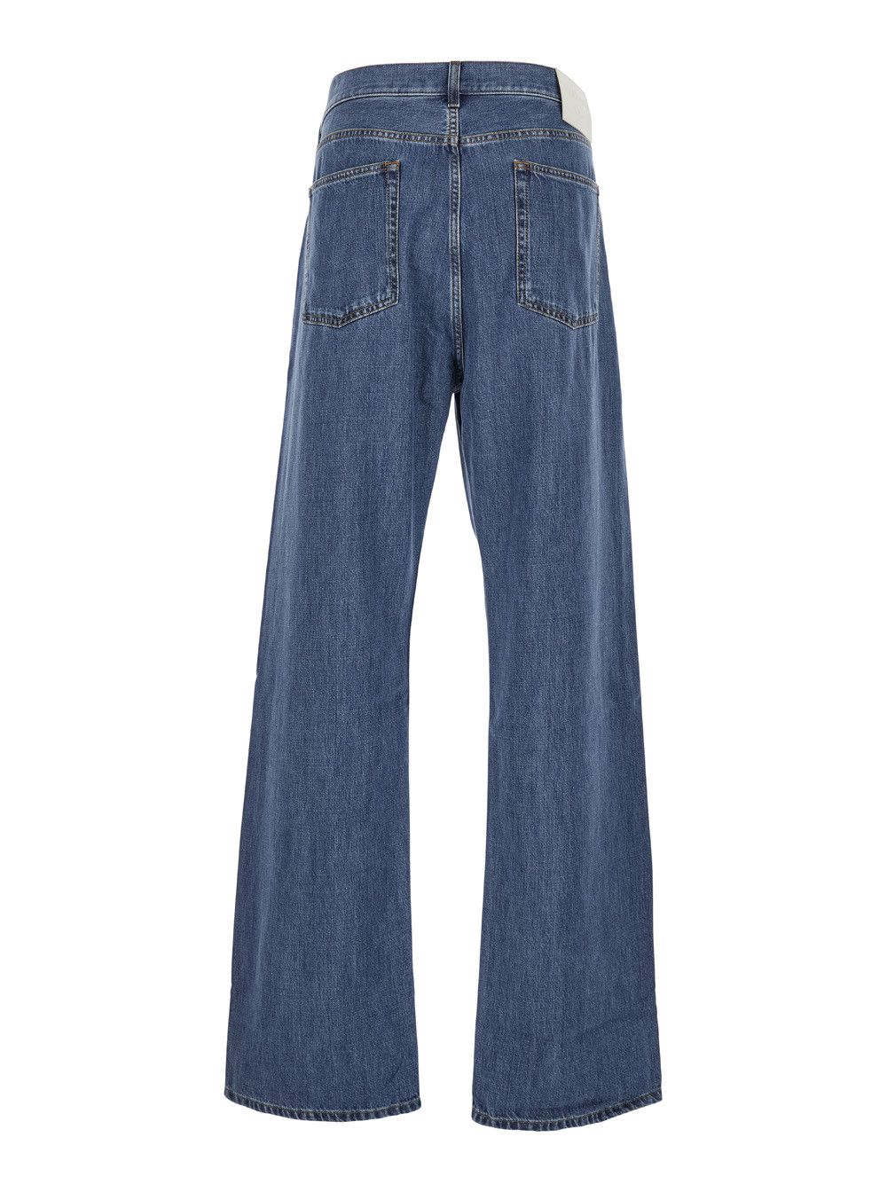 Valentino Blue Five-Pocket Wide Jeans in Denim Man Size US 36 / EU 52 - 2 Thumbnail