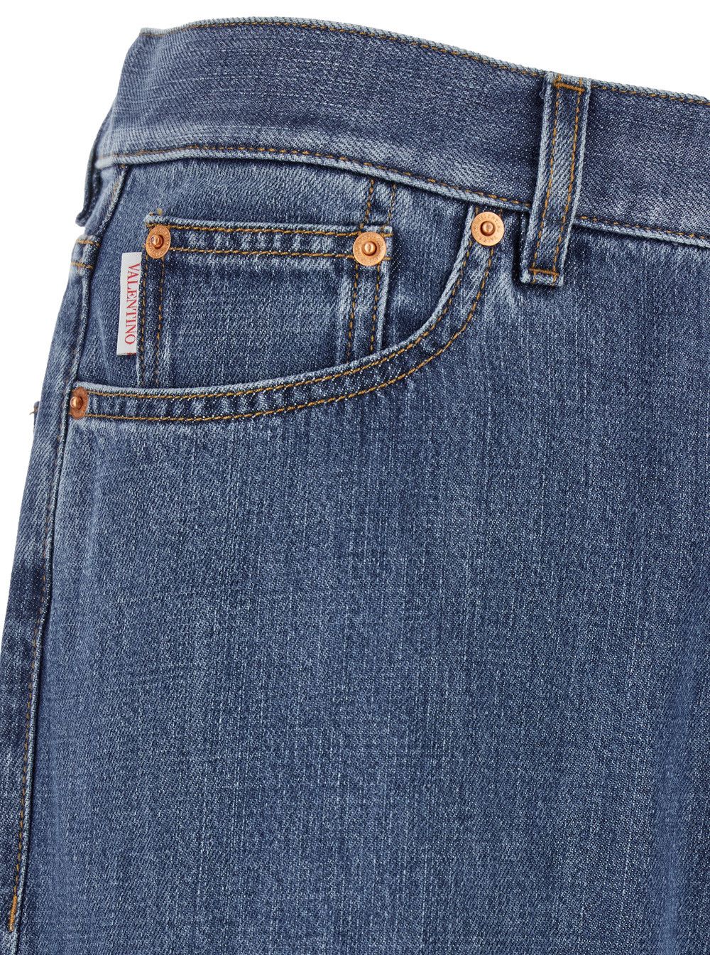 Valentino Blue Five-Pocket Wide Jeans in Denim Man Size US 36 / EU 52 - 3 Thumbnail