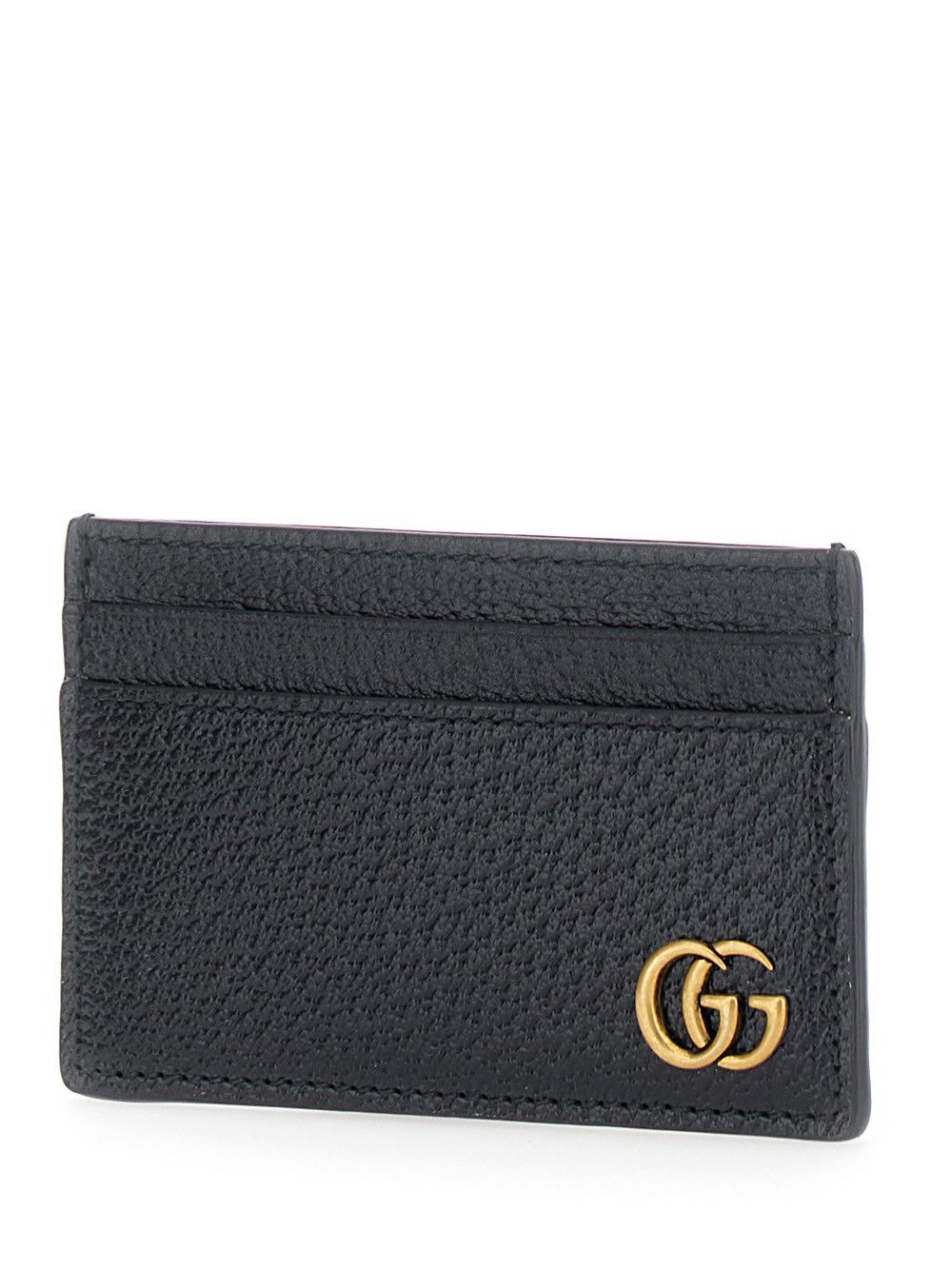 Gucci 'GG Marmont' Black Card Holder with GG Logo on the Front in Leather Men Size ONE SIZE - 2 Thumbnail