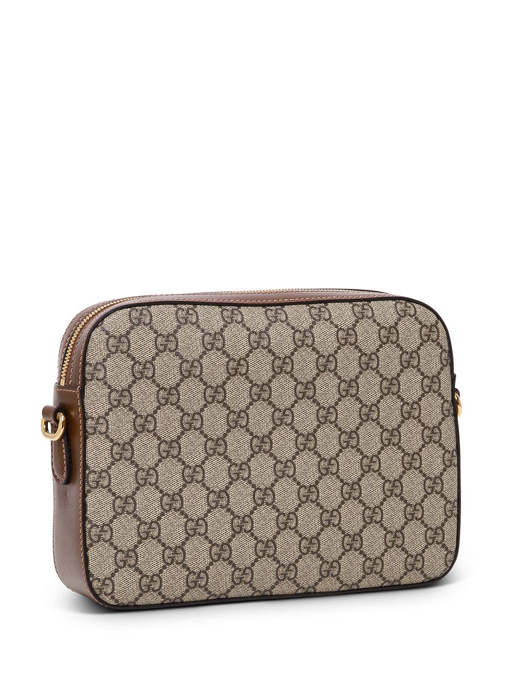 Gucci "GG Supreme" Beige Crossbody Bag with Logo Patch on Front Size ONE SIZE - 2 Thumbnail