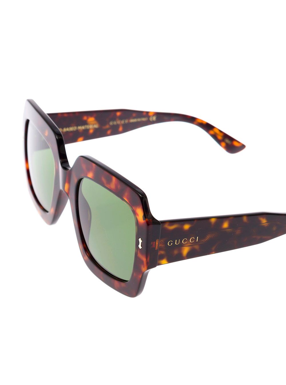 Gucci Gucci Woman's Tortoise Brown Acetate Square Sunglasses Size ONE SIZE - 3 Thumbnail