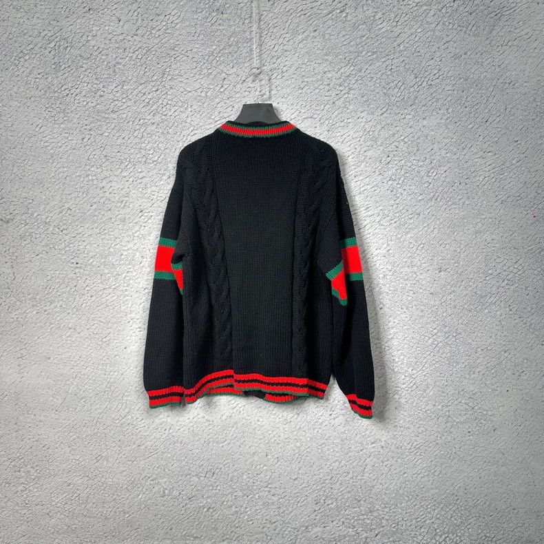 Gucci Gucci Green Red Stripe Cardigan-dmc Size US L / EU 52-54 / 3 - 2 Thumbnail