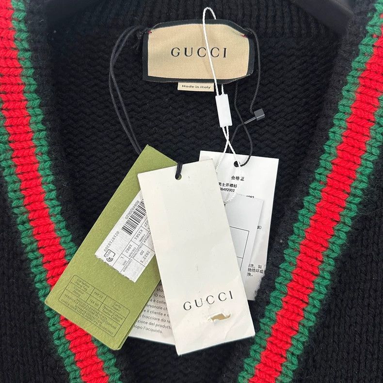 Gucci Gucci Green Red Stripe Cardigan-dmc Size US L / EU 52-54 / 3 - 4 Thumbnail
