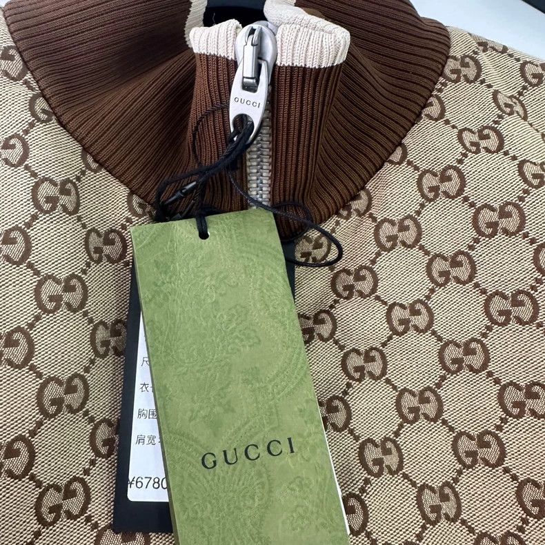 Gucci Gucci Long Sleeve Zipper Jacket with GG Pattern-dmc Size US L / EU 52-54 / 3 - 5 Thumbnail
