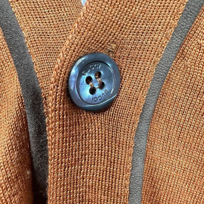 Gucci Orange Wool Cashmere Blend Cardigan-dmc Size US S / EU 44-46 / 1 - 4 Thumbnail