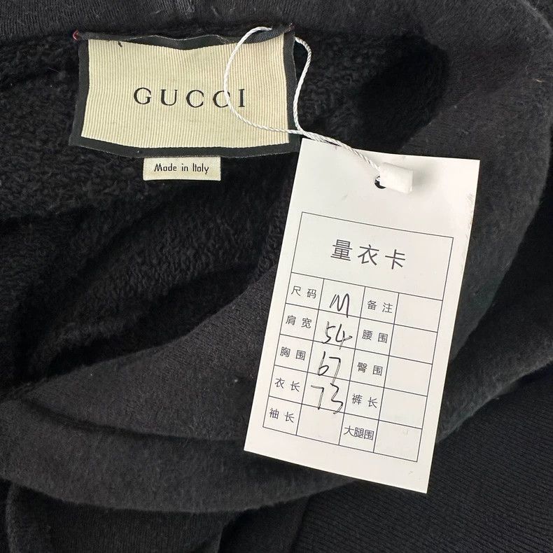 Gucci Gucci Black Logo Print Hoodie-dmc Size US M / EU 48-50 / 2 - 3 Thumbnail