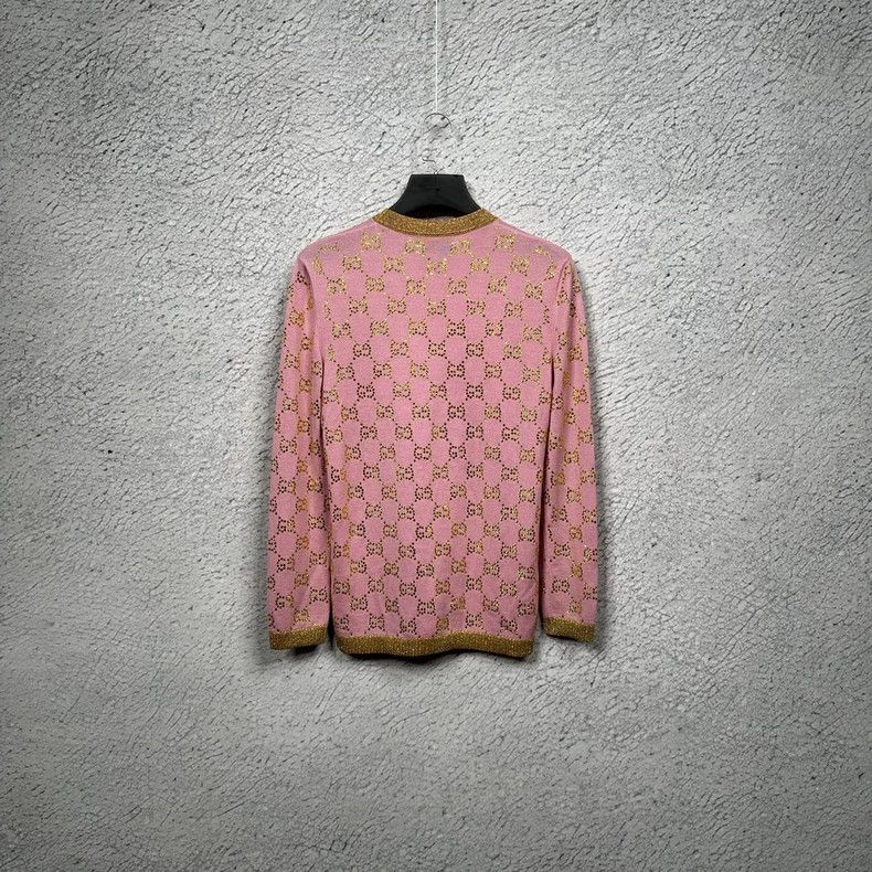 Gucci Pink Gold Trimmed Gucci Sweater-dmc Size US S / EU 44-46 / 1 - 2 Thumbnail