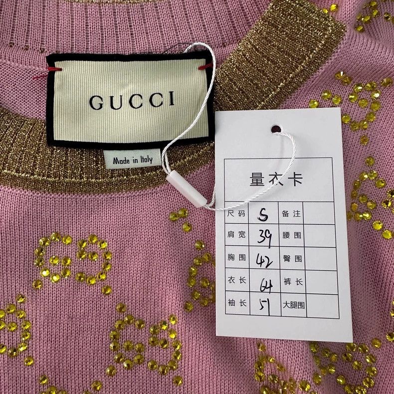Gucci Pink Gold Trimmed Gucci Sweater-dmc Size US S / EU 44-46 / 1 - 4 Thumbnail