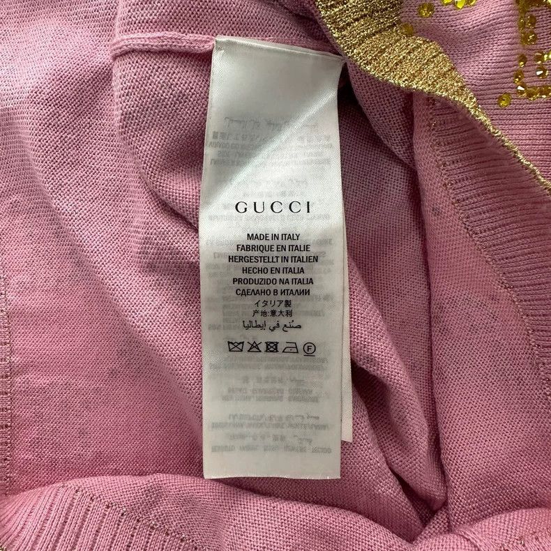 Gucci Pink Gold Trimmed Gucci Sweater-dmc Size US S / EU 44-46 / 1 - 3 Thumbnail
