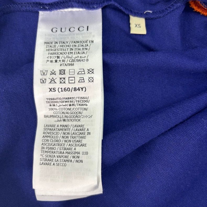 Gucci Gucci Blue Short Sleeve Logo Tee-dmc Size US XS / EU 42 / 0 - 7 Thumbnail