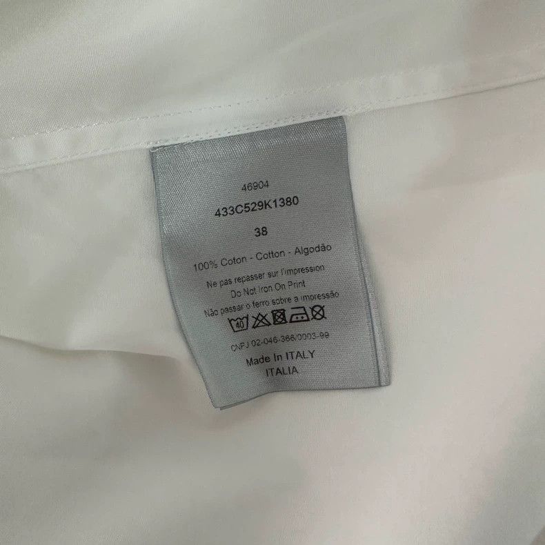 Dior Dior White Embroidered Rose Long Sleeve Shirt-dmc Size US M / EU 48-50 / 2 - 3 Thumbnail