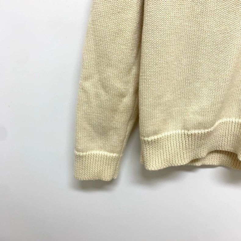 Gucci Gucci Beige V-Neck Knit Sweater with Embroidery-dmc Size US M / EU 48-50 / 2 - 7 Thumbnail
