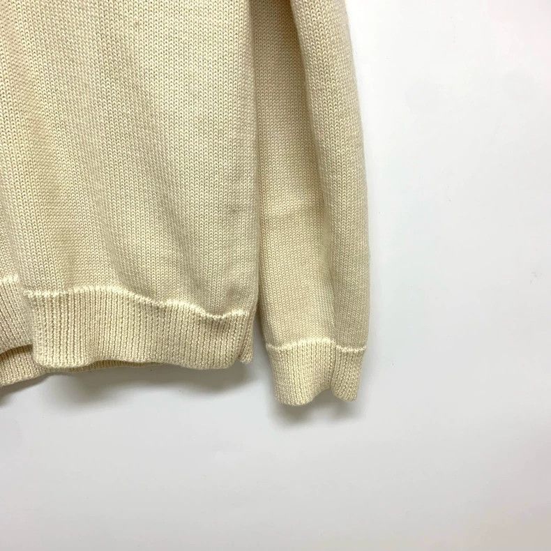 Gucci Gucci Beige V-Neck Knit Sweater with Embroidery-dmc Size US M / EU 48-50 / 2 - 8 Thumbnail