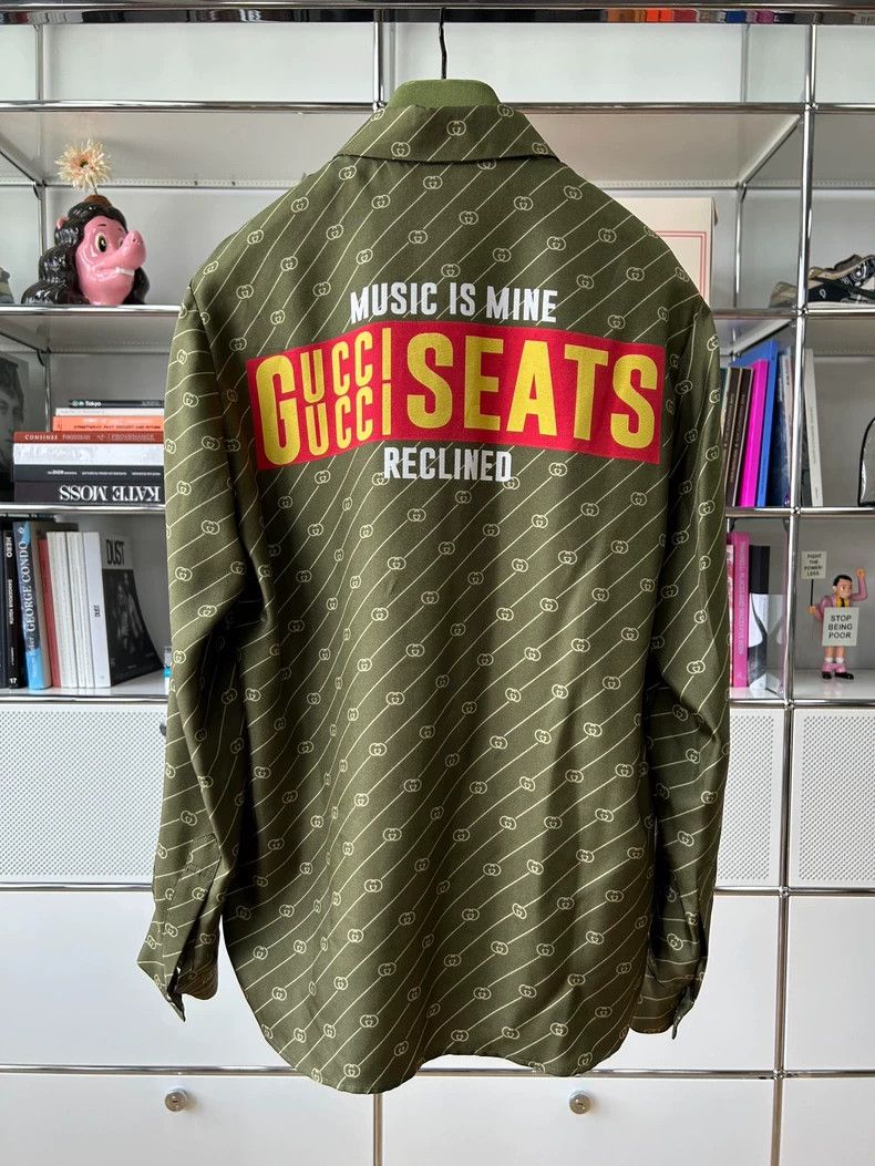 Gucci Gucci Long Sleeve Silk Shirt with Logo-dmc Size US M / EU 48-50 / 2 - 2 Thumbnail